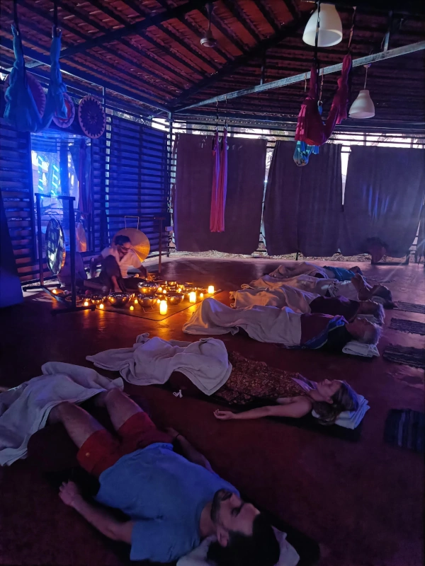 group sound bath in goa